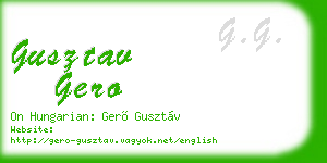 gusztav gero business card